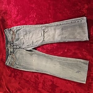 Woman's Express Jeans, size 12, faded blue jeans